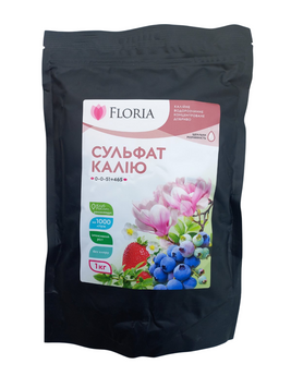 Сульфат калію 1 кг 0+0+51+46S Комплексне калійне добриво Floria Sol для цвітіння та плодоношення 103628 фото
